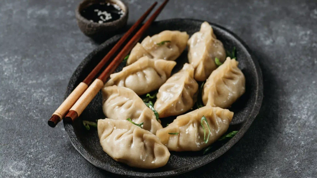 Veg Momo Served